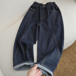 童装 中大童不褪色牛仔儿童牛仔裤 春秋款 长裤 男童女童宽松萝卜裤