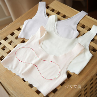 小背心 无痕薄款 少女文胸 100支莫代尔发育期少女初高中生儿童