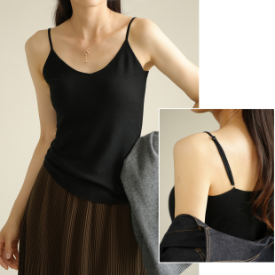 女装 60支双股全羊毛 夏款 内搭外穿 女士针织吊带