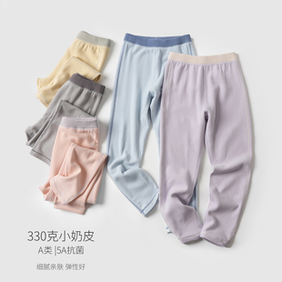 170青少年冬款 男童女童高腰家居长裤 儿童保暖秋裤 330克小奶皮