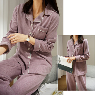 女士睡衣睡裤 男士 开衫 起居服大码 情侣款 秋冬款 家居服套装