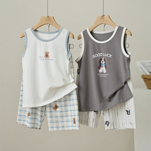 A类儿童莫棉家居服套装夏款