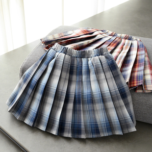 校园裙 女童百搭百褶裙 半身裙子秋季 新款 学院风 童装 儿童格子裙
