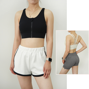 中强度 裸感美背瑜伽文胸跑步健身背心 凉感拉链防震运动文胸内衣