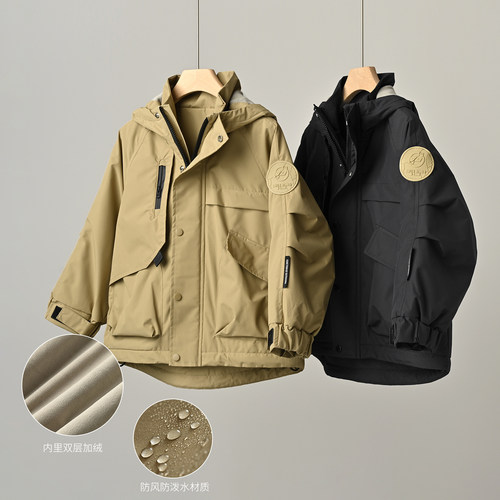 青少年休闲外套男童女童加绒外套