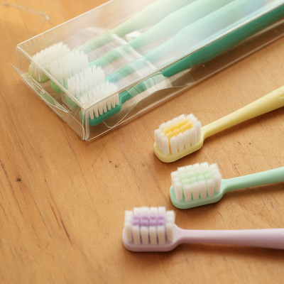 三四支牙刷家庭装软毛牙刷