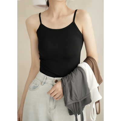 莫代尔水沐良品吊带木纤维修身