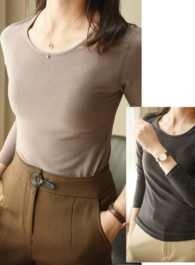 清库 单件拍 女士保暖内衣 圆领长袖打底衫 保暖秋衣秋裤 冬款