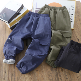 童装 170中大童秋冬款 男女童保暖收口长裤 儿童防风夹棉棉裤