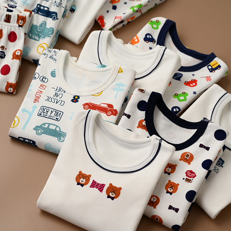 两件装男童加厚磨毛居家保暖长裤