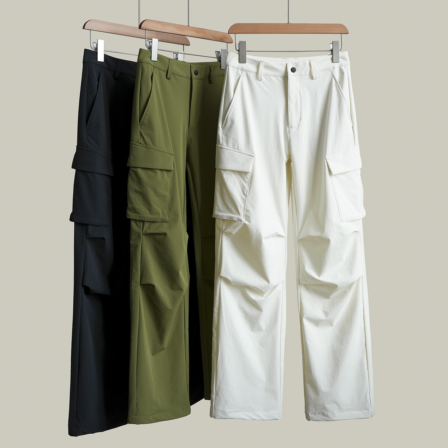 高个子款 束口散口两穿 女士大口袋工装裤 锦纶直筒休闲裤 春k - 山东网店童装店出品