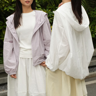 花苞款 女士舒适轻薄长袖外套 清新配色休闲宽松落肩上衣 夏季k