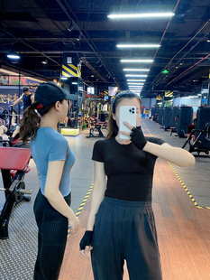 无补款 女士运动T恤衫 裸感短款瑜伽服 跑步健身BRA短袖上衣