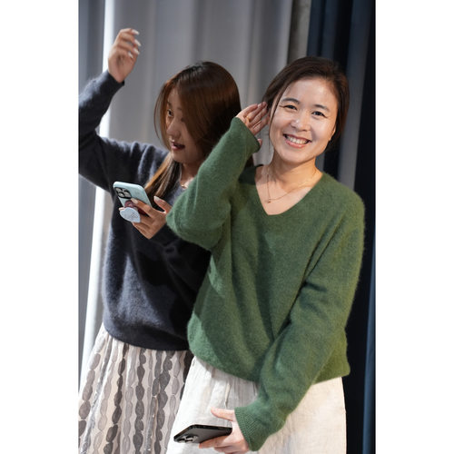 反季出清女士V领拉绒毛衣秋冬