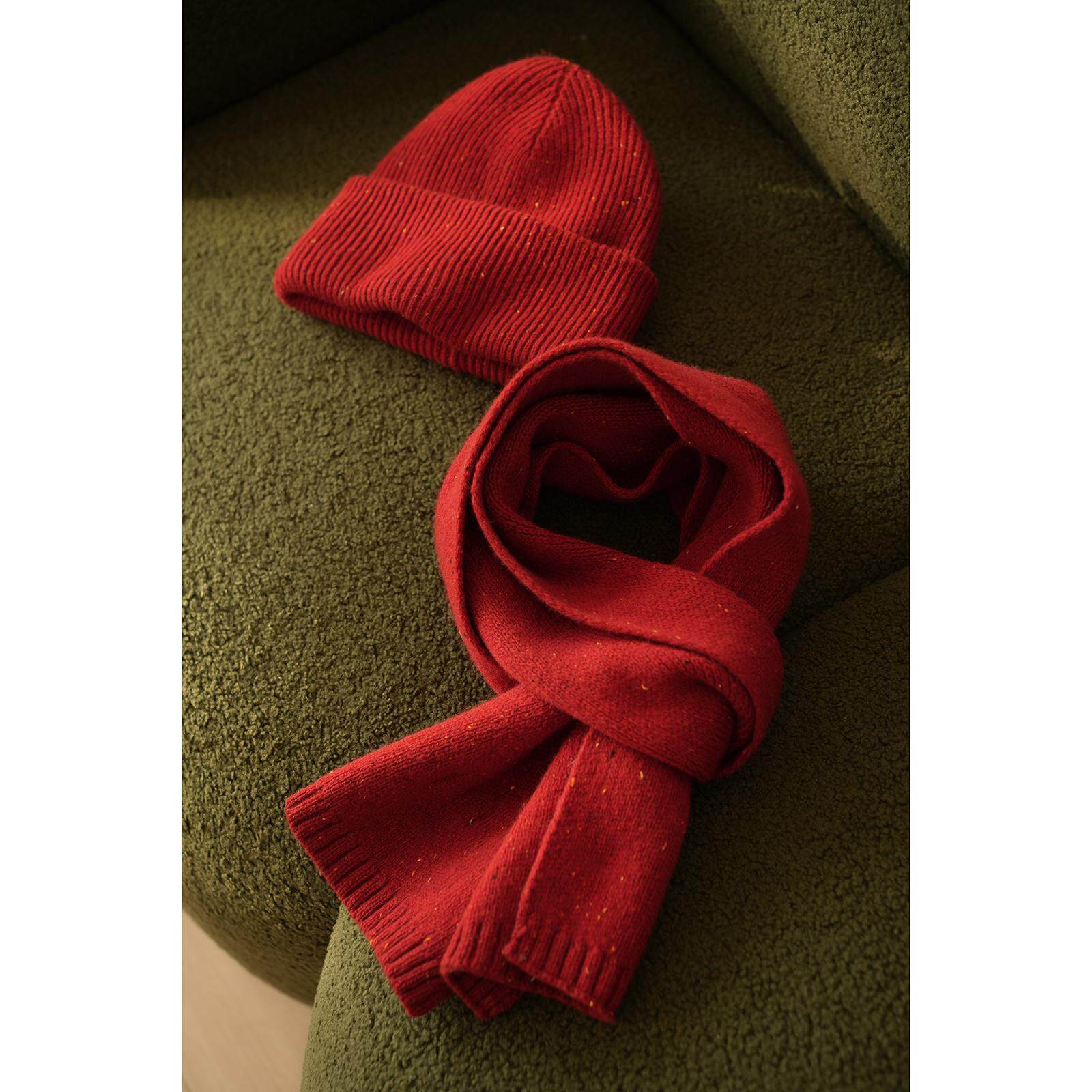 新年款 全羊毛点子纱围巾+针织帽 女士复古新年红围脖毛线盆帽,服饰配件/皮带/帽子/围巾,帽子,淘宝优惠券,粉丝福利购,淘宝优惠卷