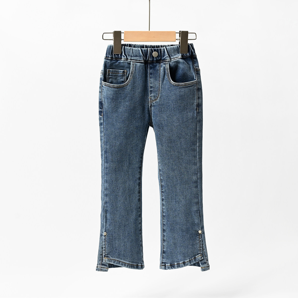 水洗软牛仔 儿童牛仔裤 女童弹力微喇裤 中大童长裤 春秋款童装,童装/婴儿装/亲子装,裤子,淘宝优惠券,粉丝福利购,淘宝优惠卷