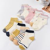 吸汗透气棉袜春夏 儿童中筒棉袜 山东网店 长绒棉 五双装