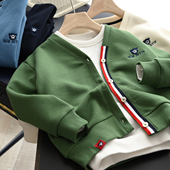 男童女童长袖 针织衫 中大童 新疆棉 童装 外套 春秋款 儿童棉质开衫