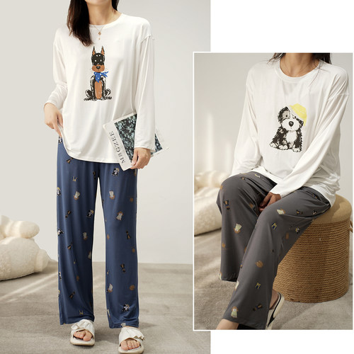 女士长袖家居服水沐良品莫代尔