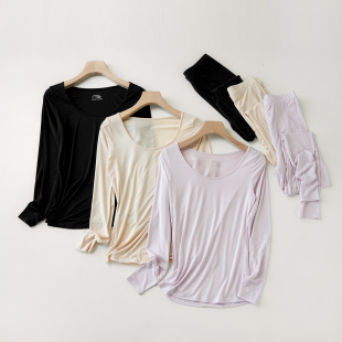 秋冬款 薄软保暖 秋衣秋裤 10A抗菌120支兰精莫代尔肌底衣打底套装