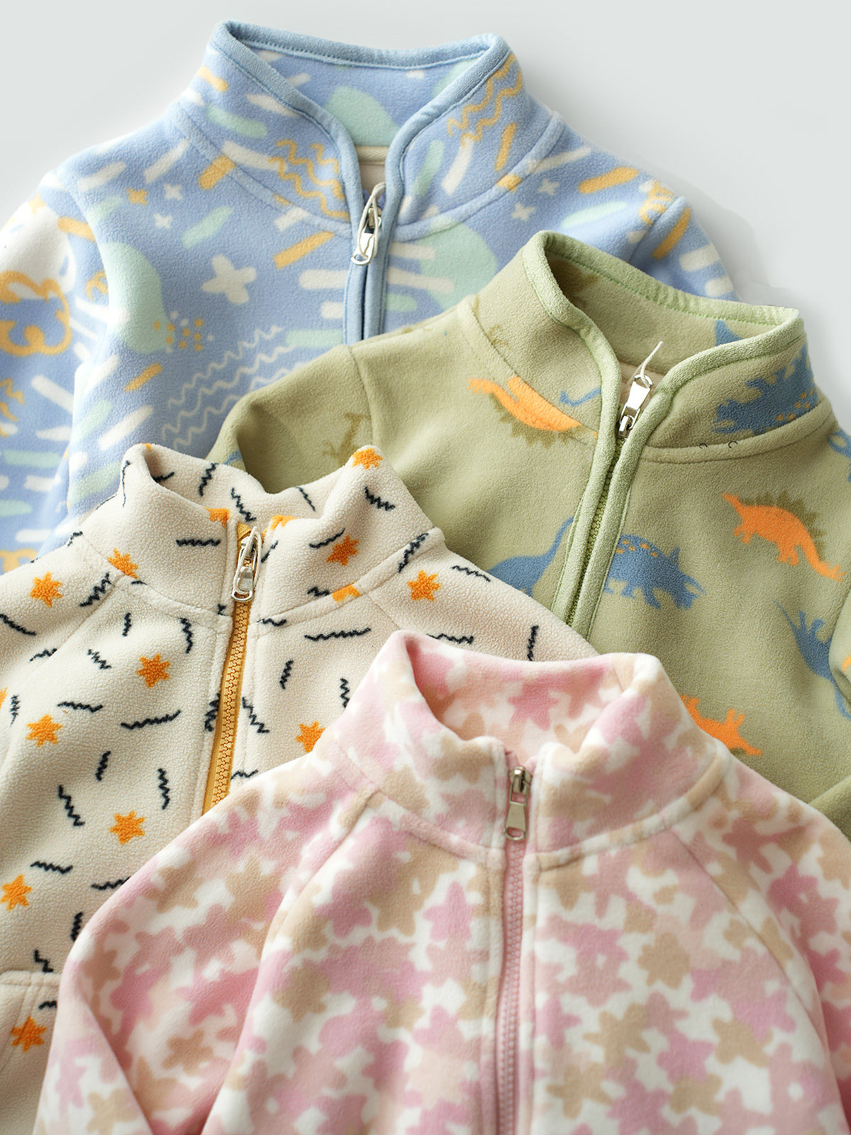 따뜻한 소형 코트 아동용 올리 벨벳 탑 남아 및 여아용 경량 가디건 중대형 아동용 겨울 의류