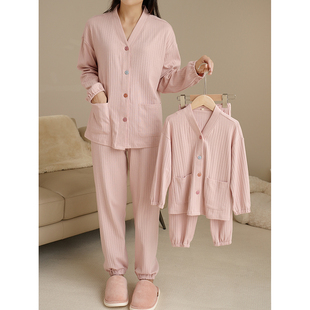 亲子款 女士纯棉家居套装 儿童全棉睡衣睡裤两件 儿童起居服 春秋