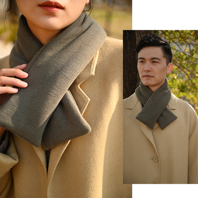 小围巾围脖交叉蓄热保暖加厚男士