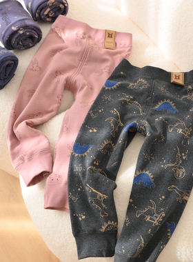 儿童双层保暖裤 外层纯棉 男童女童衬裤 打底裤 中大童秋冬款童装