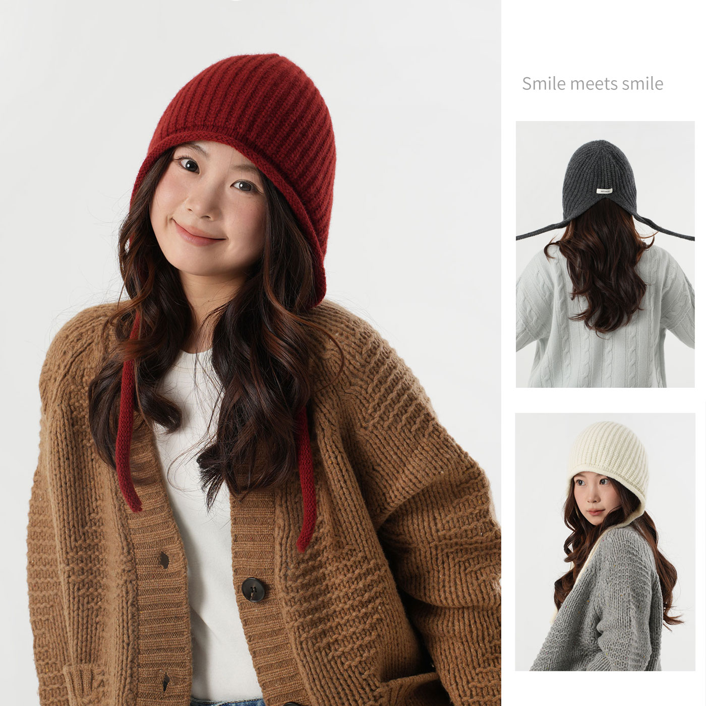 女士全羊毛针织帽子包头帽