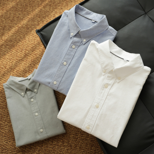 百搭长袖 纯棉牛津纺衬衣 衬衫 春款 可休闲可正装 男装 男士