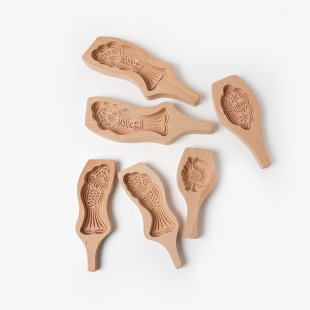 馒头模具 月饼模子 面食饽饽巧果糕点烘焙 新年年味木质实木卡子