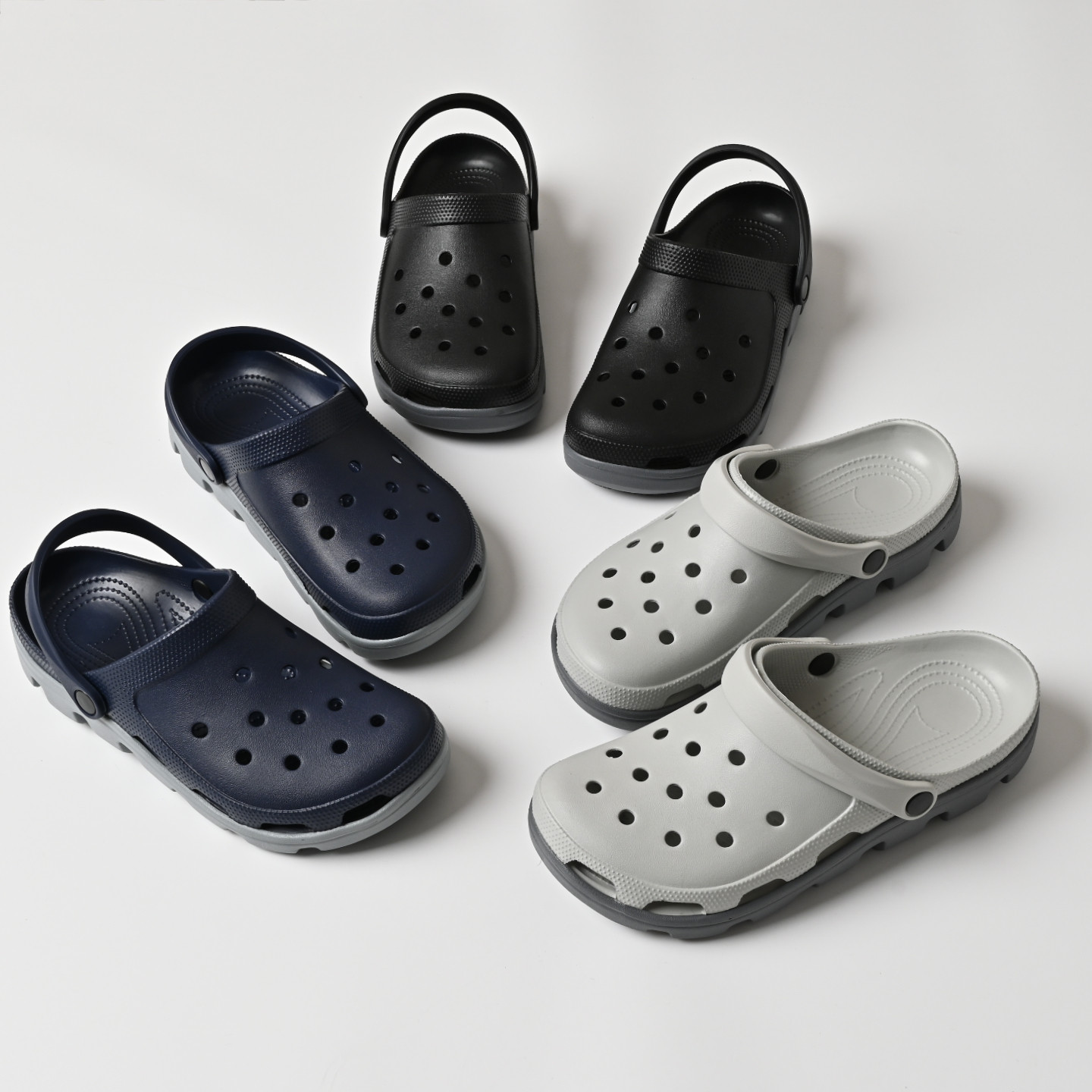 男士两穿洞洞鞋 包头舒适透气防滑耐磨拖鞋 大码沙滩鞋凉鞋 夏款