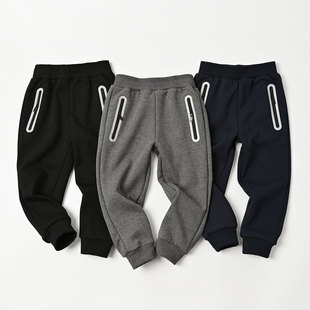 儿童奥粒绒保暖卫裤校裤男童女童加绒运动裤中大童裤子 秋冬童装