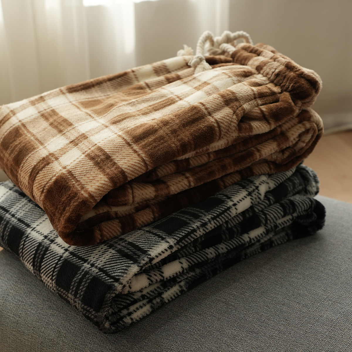 长裤法兰绒家居睡裤起居裤女士