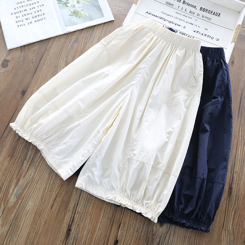 女童短裤五分裤夏季薄款2026新款休闲运动学院风花边热裤洋气