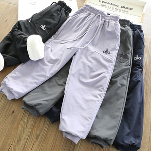 一条过冬~冲锋裤女童防风保暖蚕丝棉裤儿童加绒滑雪耐磨运动裤