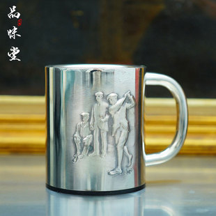 1994年份日本产镀银马克杯水杯茶杯复古个性生日礼物高尔夫款酒杯