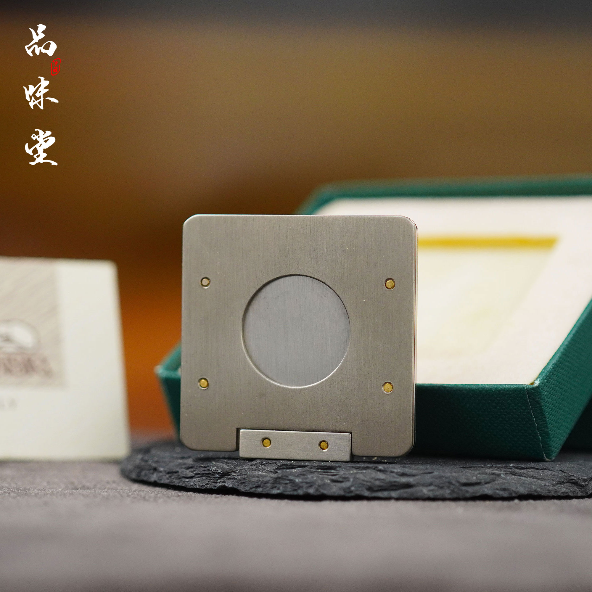 德国雪茄老牌lubinski鲁宾斯斜口不锈钢便携超薄雪茄刀雪茄剪绝版