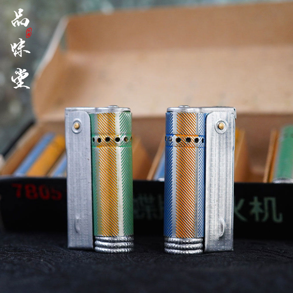 1990年广州蝴蝶五星战壕机煤油机古董打火机老式怀旧复古绝版烟具