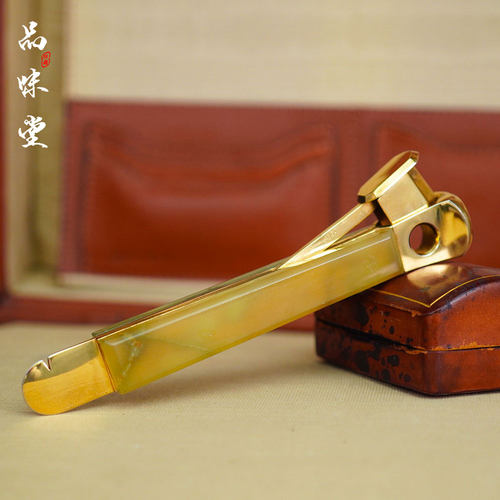 1970年德国索林根Solingen天然玛瑙石雪茄刀雪茄剪开孔工具刀经典