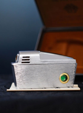 1960年日本原装Flamex横卧设计斜出火烟斗气体打火机透视气仓绝版