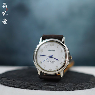 经典Bentley宾利纯银表Sterling腕表手表男士复古个性商务 送朋友