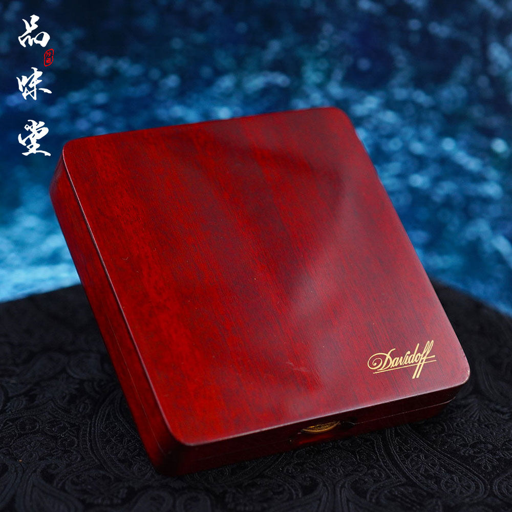 绝版法国产Davidoff大卫杜夫实木双侧便携镀金烟盒收藏级个性高奢