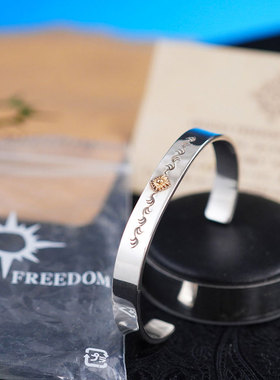 全新日本潮流银饰品牌ARIZPONA纯银18K纯金手链手镯手工艺术复古