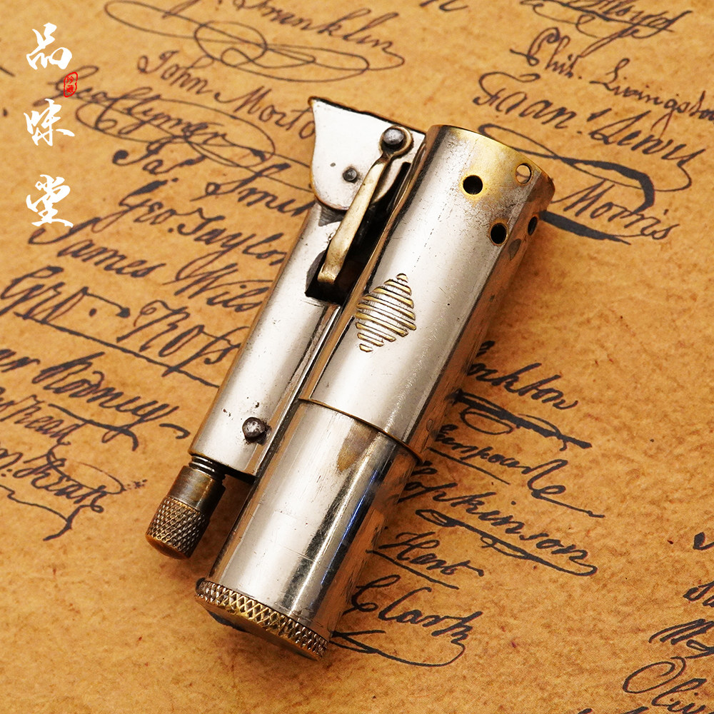 1930年法国产FEUDOR伸缩防风煤油纯铜战壕机古董打火机复古原装男