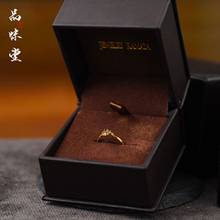 欧洲珠宝设计品牌KAMATA粉宝石钻石18K纯金戒指指环首饰 复古精美