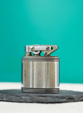 1940年英国KRON科隆双连杆半自动煤油古董打火机经典老式烟具复古