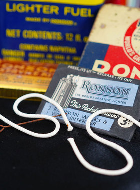 美国原装进口RONSON朗声朗森古董打火机耗材不散芯棉芯线专用配件