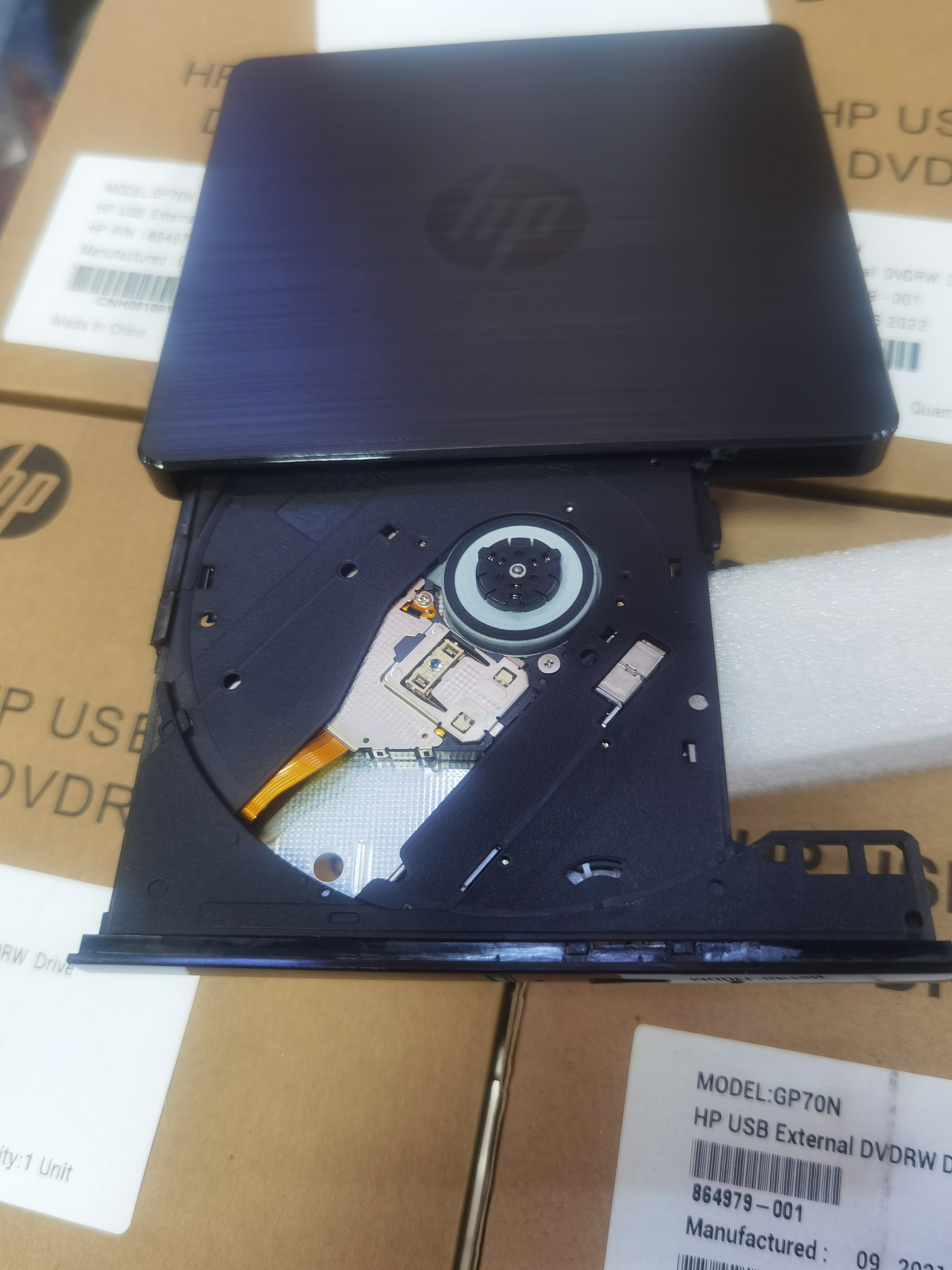全新惠普HP外置dvd刻录机8X移动光驱USB2.0超薄便携式驱动器GP70N