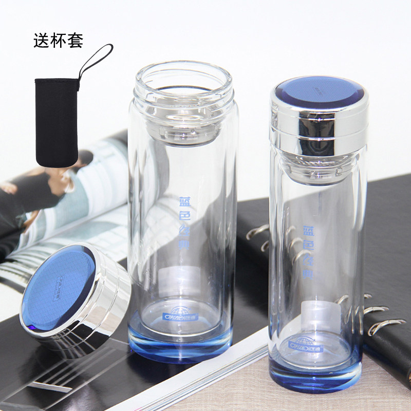匡迪高硼硅双层隔热玻璃水杯图片